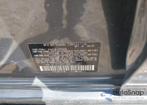 2021 Subaru Crosstrek Premium z USA, uszkodzony, nr VIN JF2GTAPC8M8233287